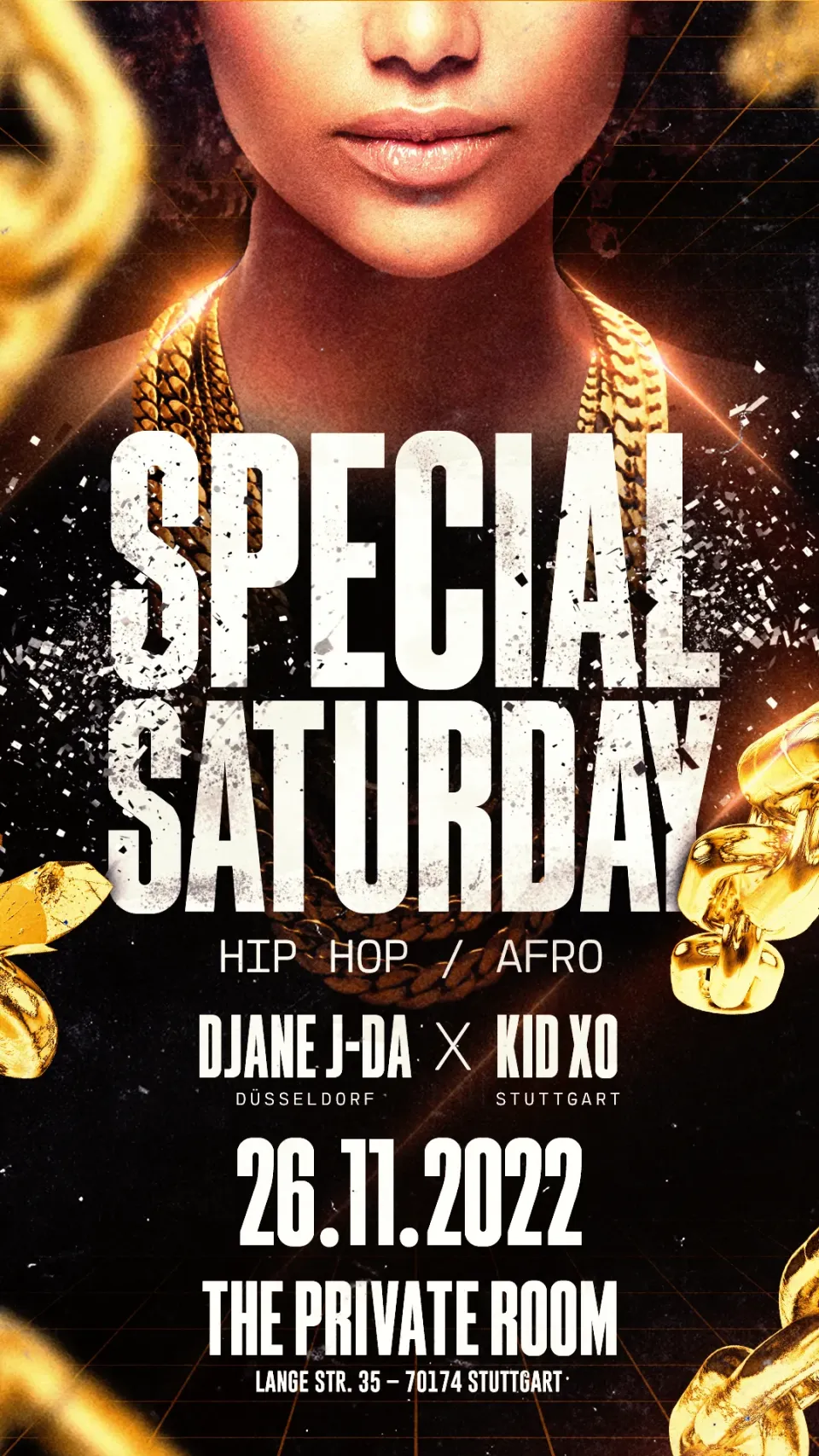 Nachtleben: Flyer „Special Saturday“ Hip-Hop & Afro, The Private Room Stuttgart