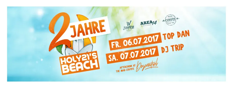 Nachtleben: Banner „2 Jahre Holy’s Beach“