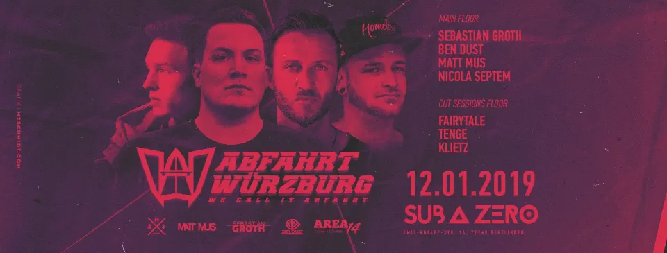 Nachtleben: Banner Sub Zero Anfahrt Würzburg 2019