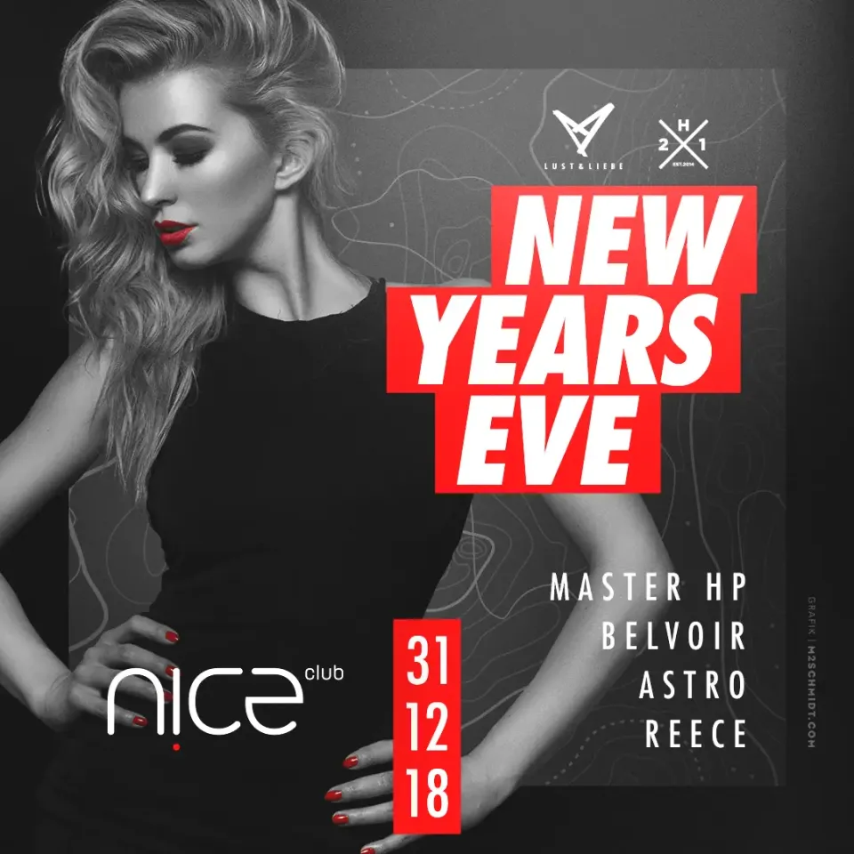 Nachtleben: Flyer New Years Eve 2018, Nice Club