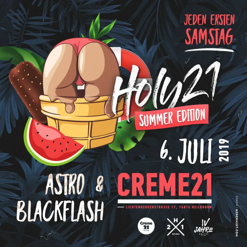 Nachtleben: Flyer Holy21 Summer Edition 2019