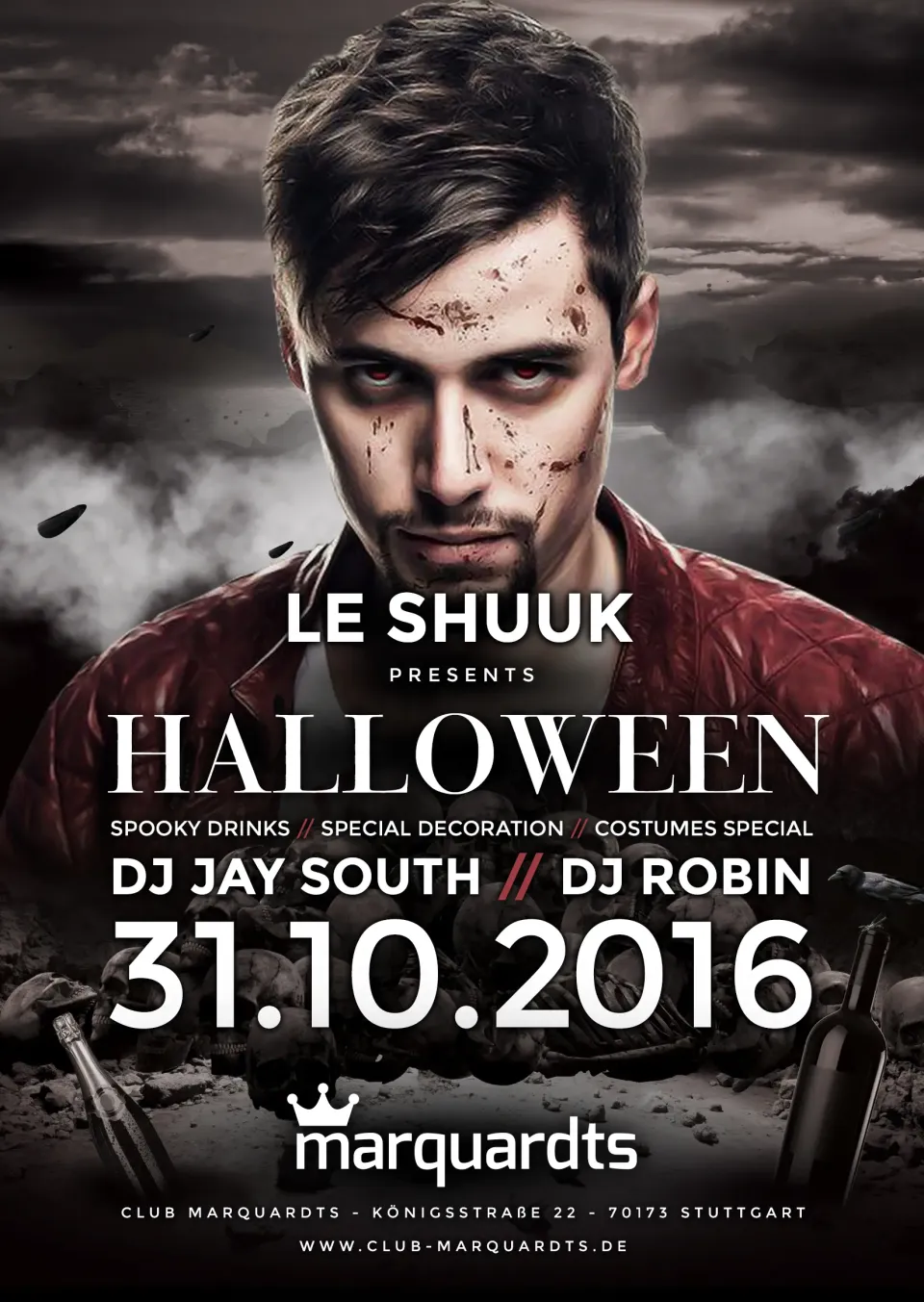 Nachtleben: Flyer Halloween 2016 mit Le Shuuk, Marquardts