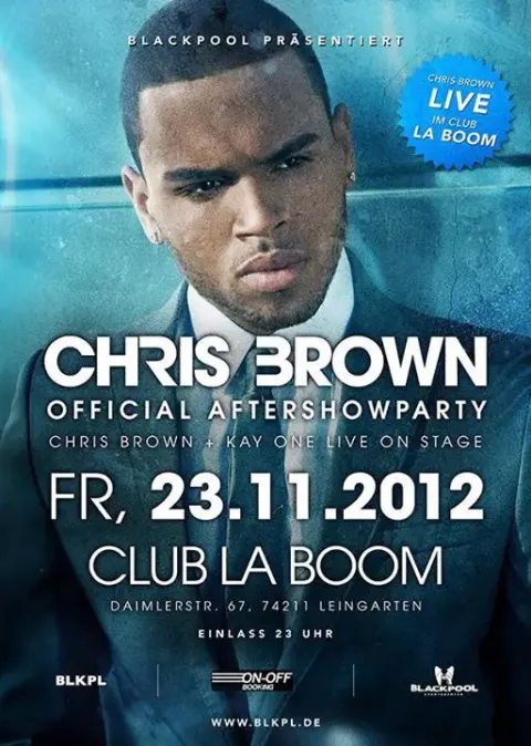 Nachtleben: Flyer Chris Brown Official Aftershowparty 2012, Club La Boom