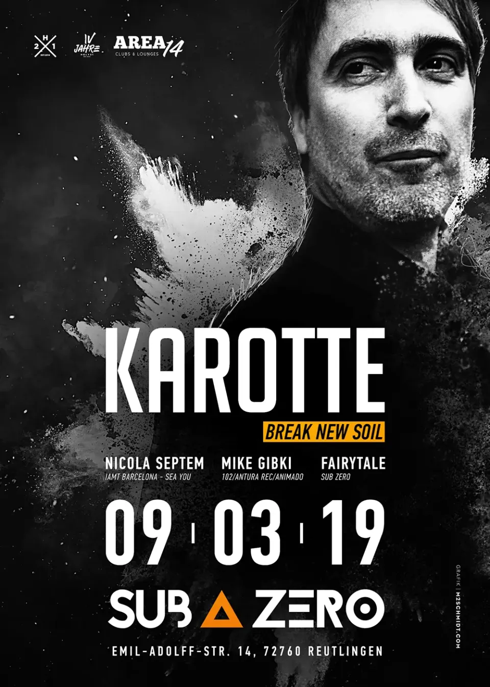 Nachtleben: Flyer Karotte 2019, Sub Zero Area14